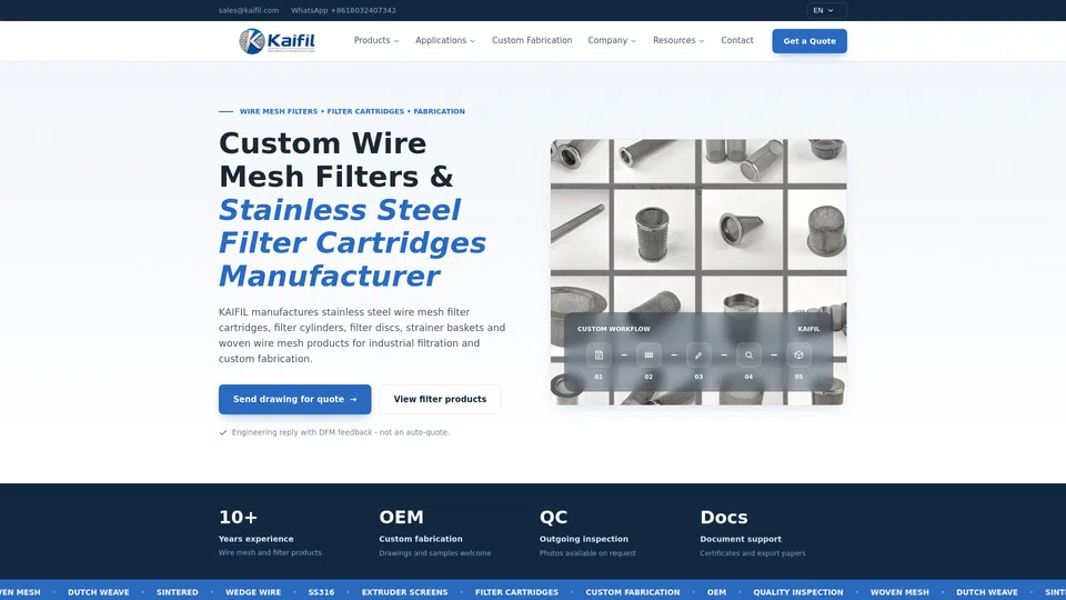 Homepage snapshot at launch