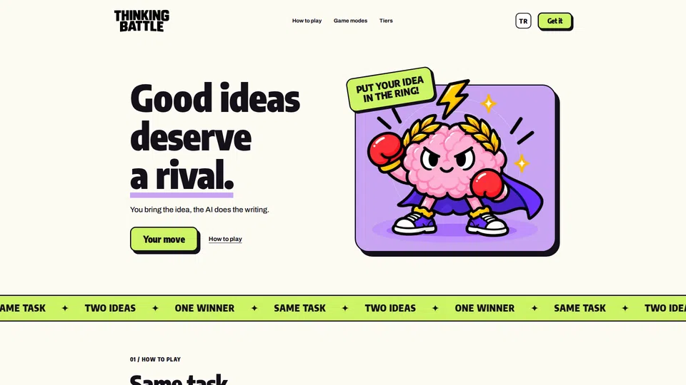 Homepage snapshot at launch
