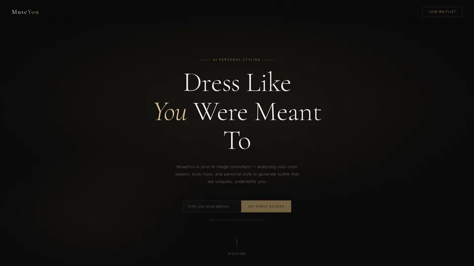 Homepage snapshot at launch