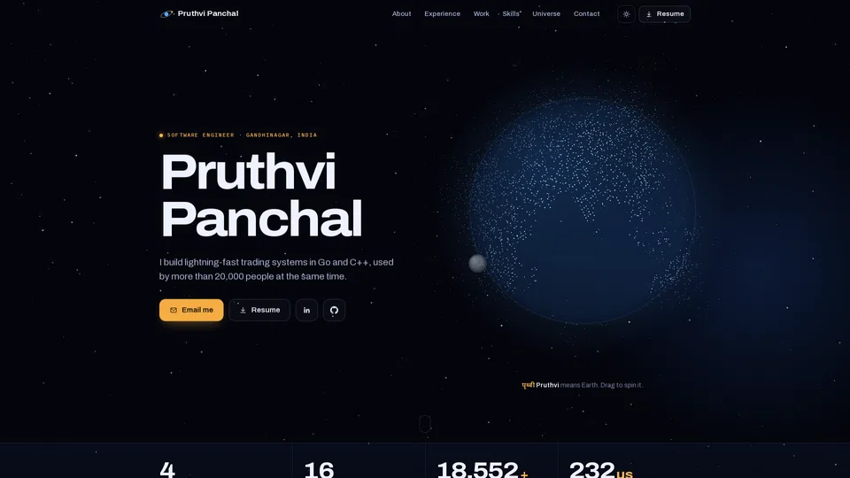 Homepage snapshot at launch