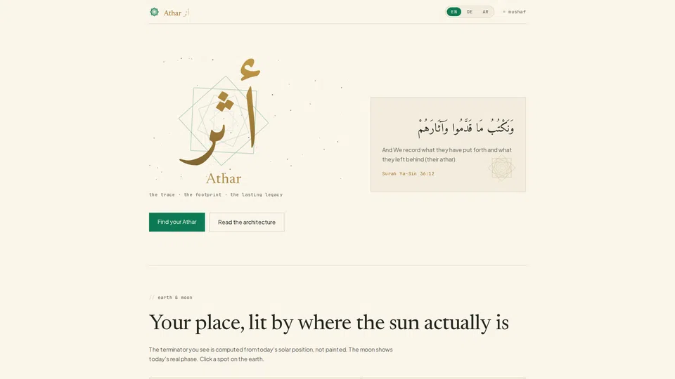 Homepage snapshot at launch