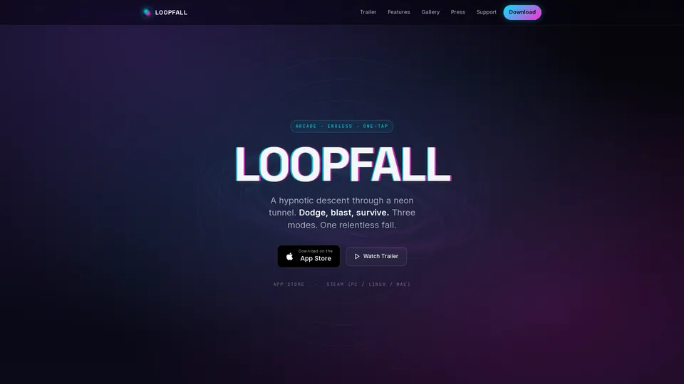 Homepage snapshot at launch