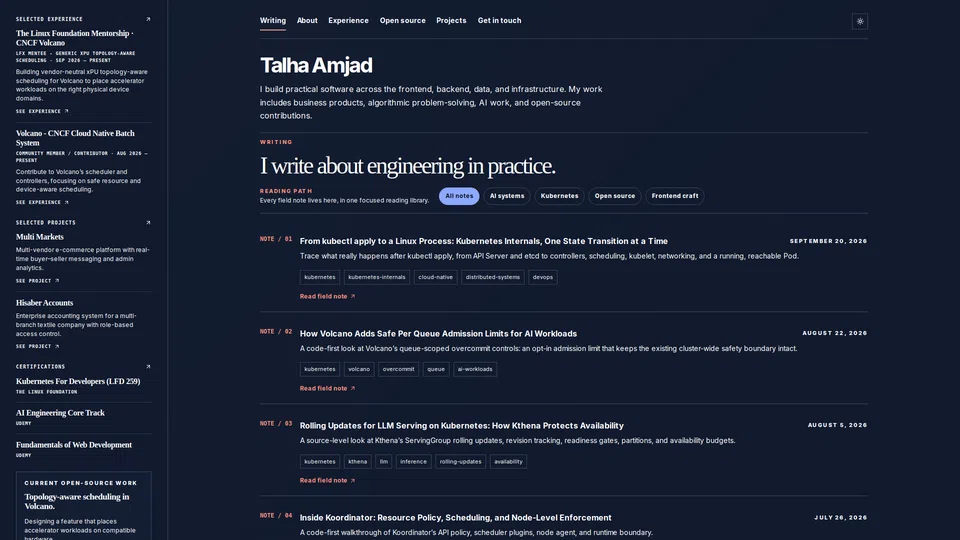 Homepage snapshot at launch