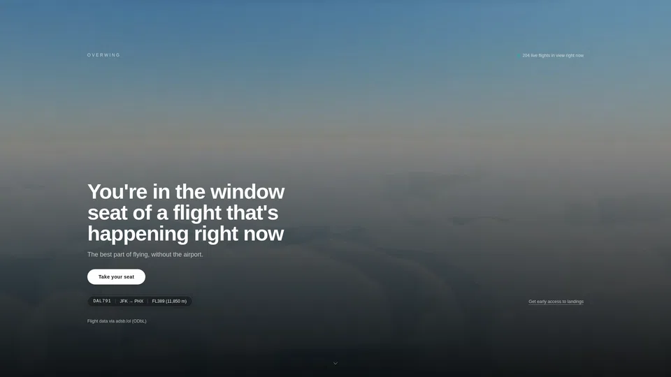 Homepage snapshot at launch