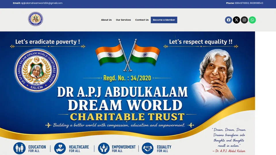 Homepage snapshot at launch