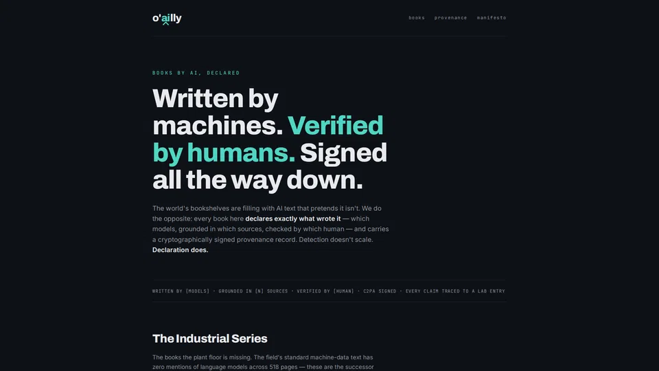 Homepage snapshot at launch