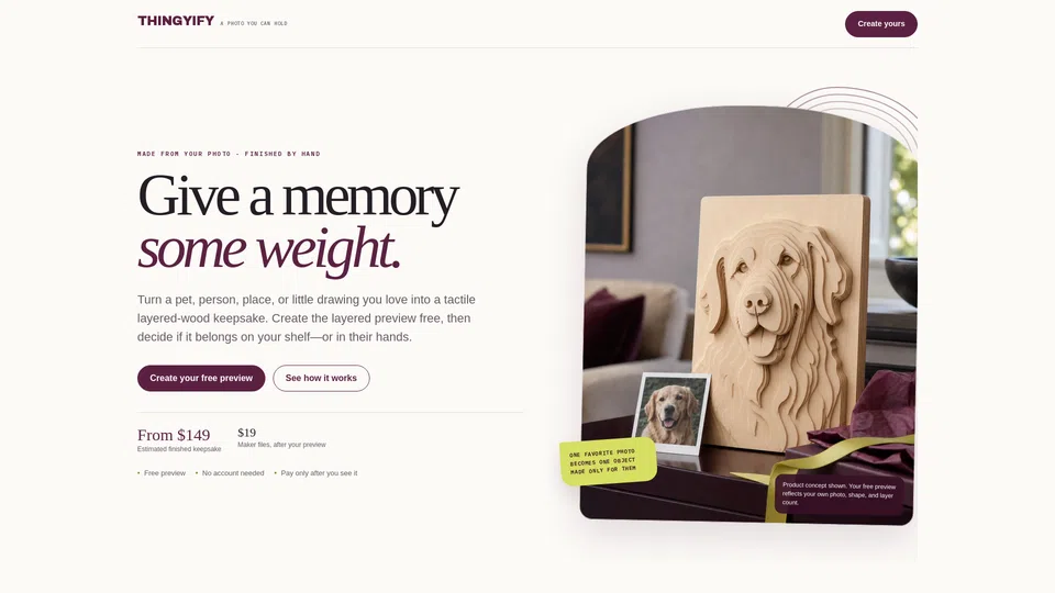 Homepage snapshot at launch