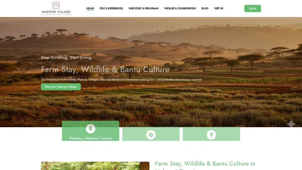 Homepage snapshot at launch