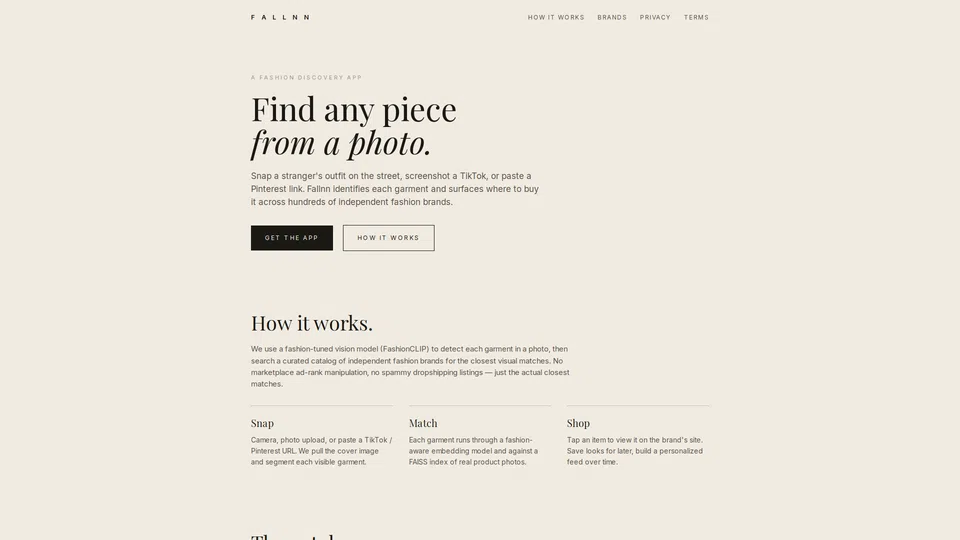 Homepage snapshot at launch
