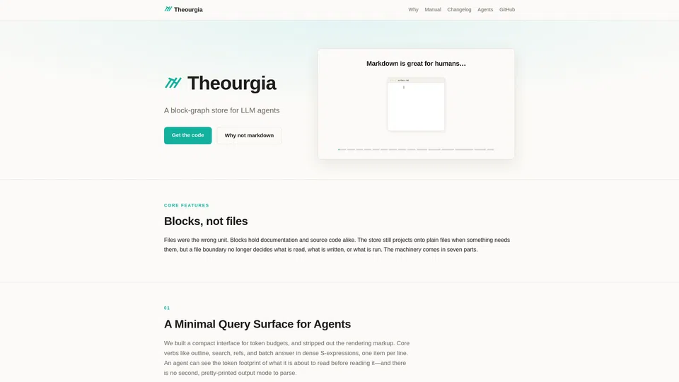 Homepage snapshot at launch