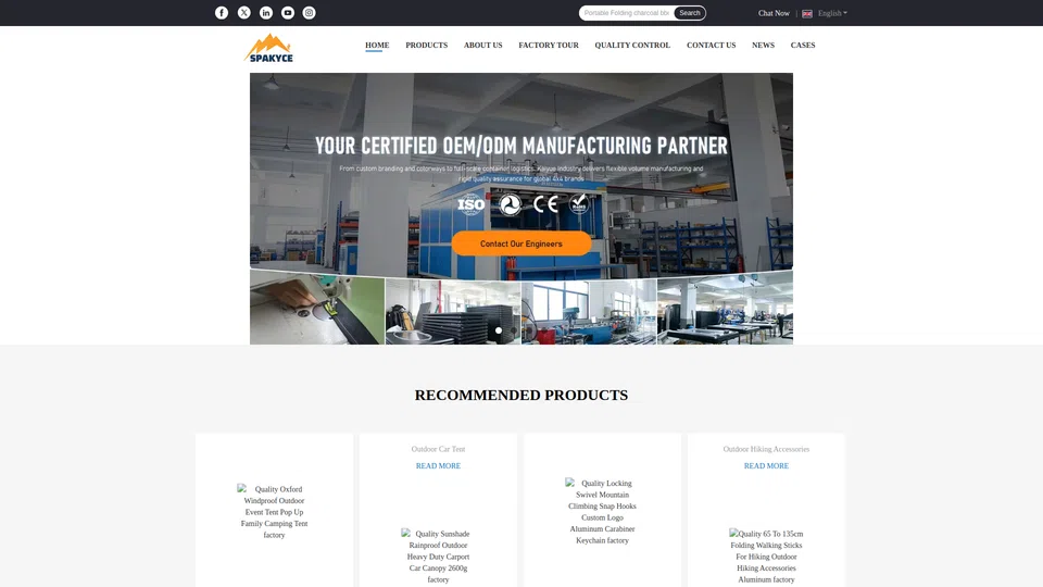 Homepage snapshot at launch