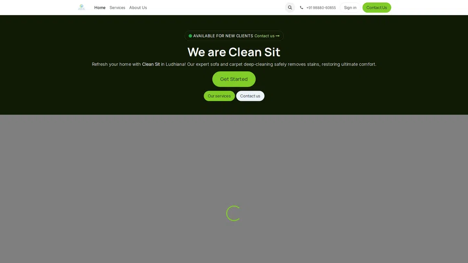 Homepage snapshot at launch
