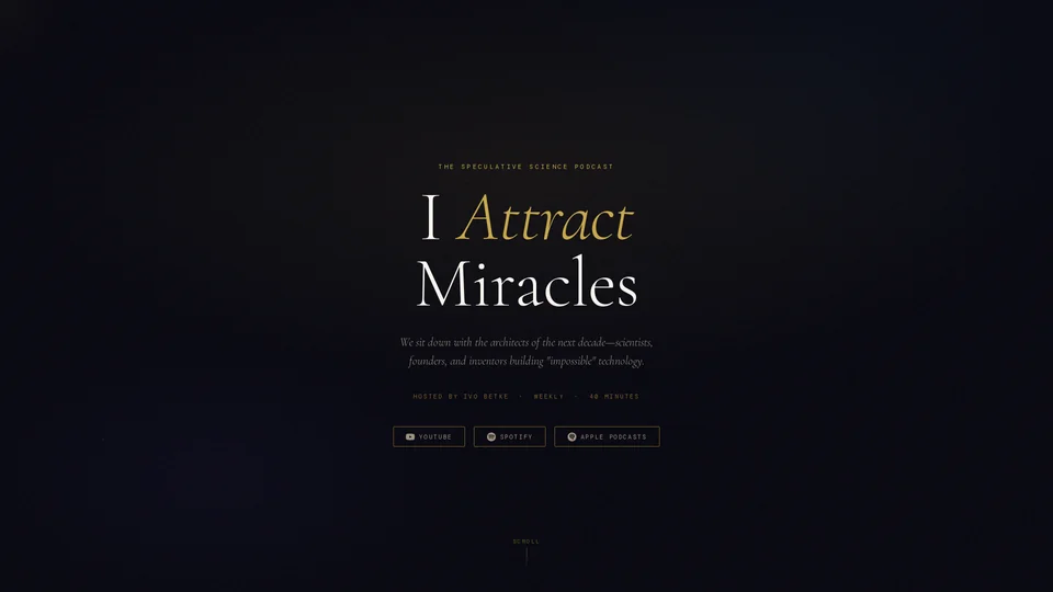 Homepage snapshot at launch
