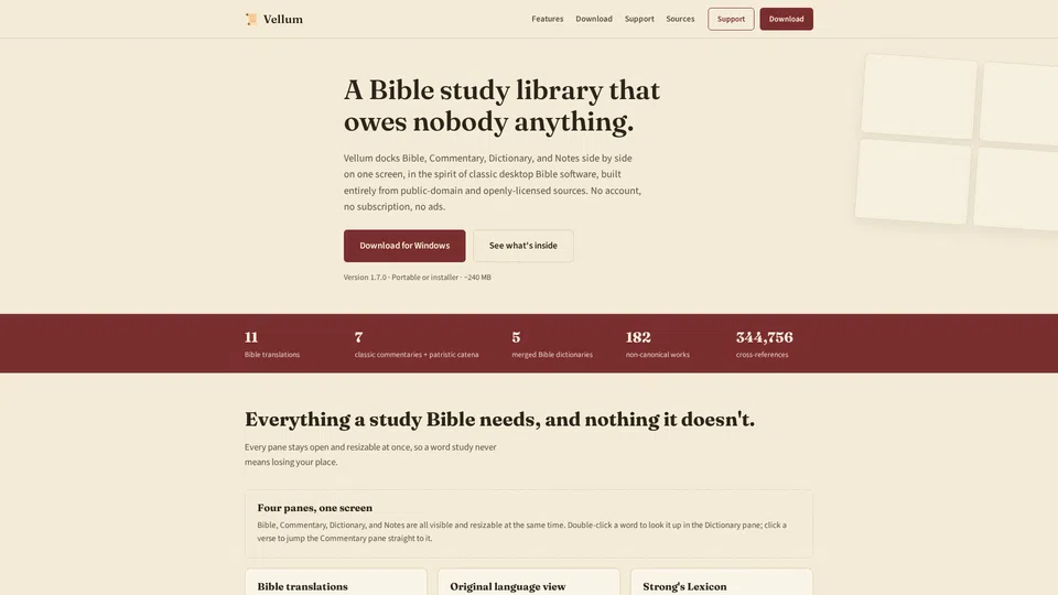 Homepage snapshot at launch