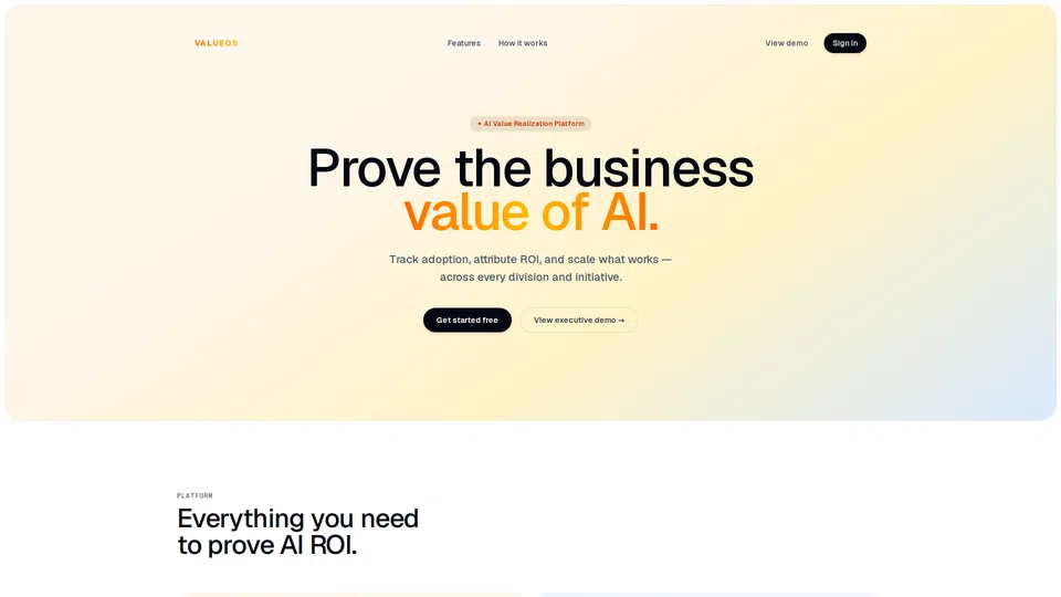 Homepage snapshot at launch
