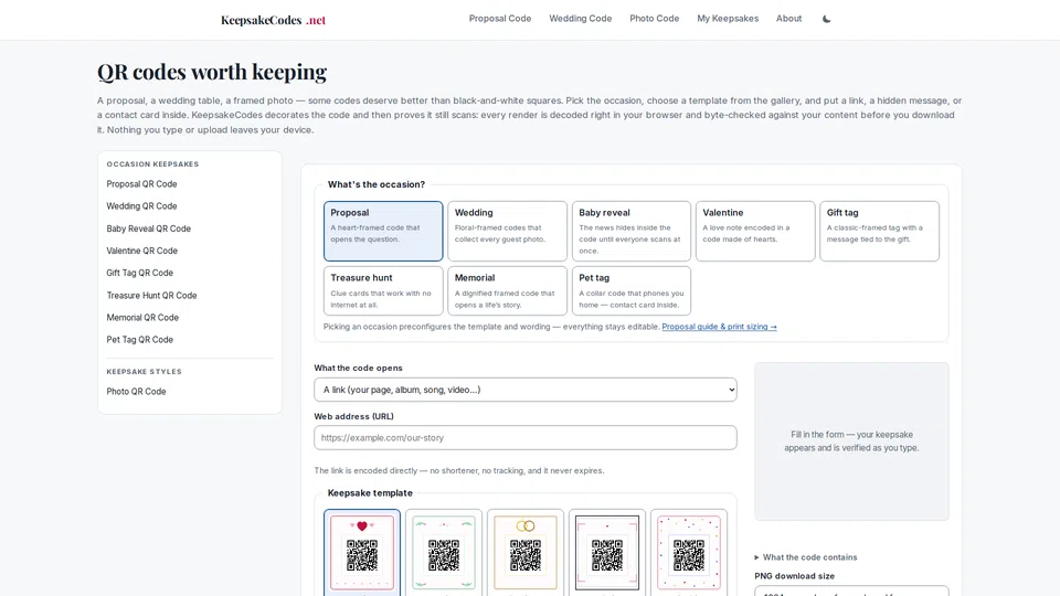 Homepage snapshot at launch