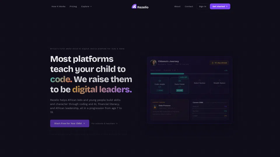 Homepage snapshot at launch