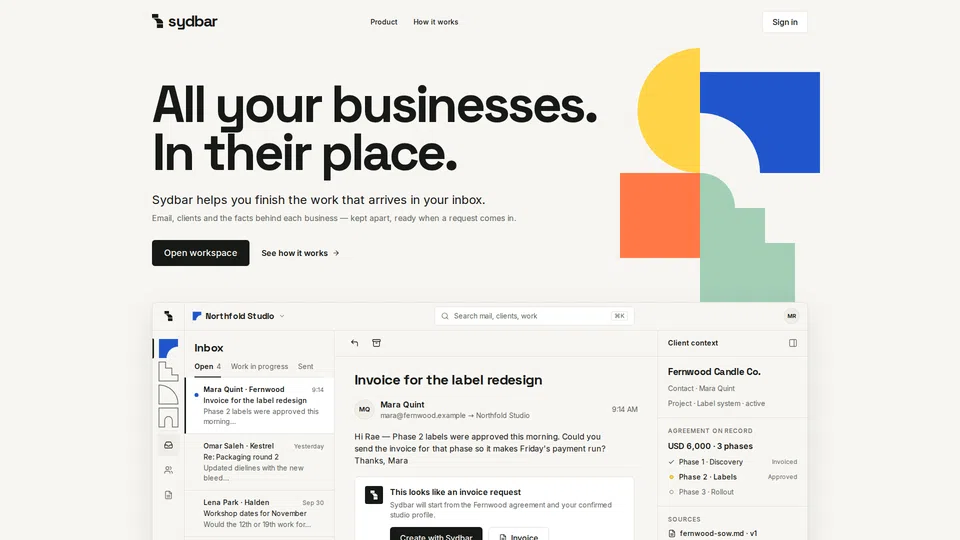 Homepage snapshot at launch