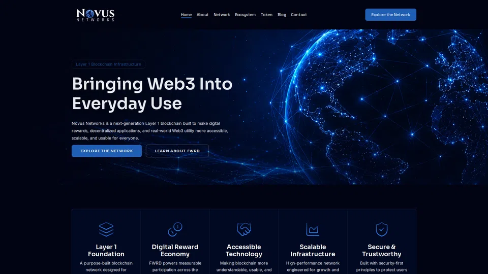 Homepage snapshot at launch
