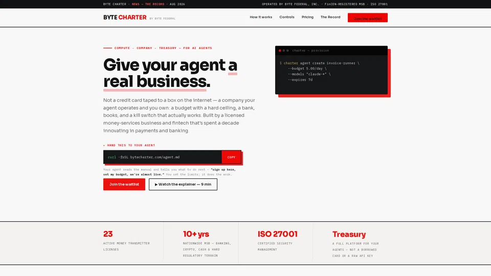 Homepage snapshot at launch