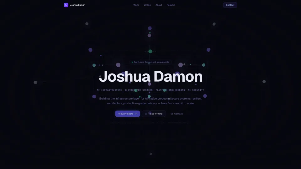 Homepage snapshot at launch