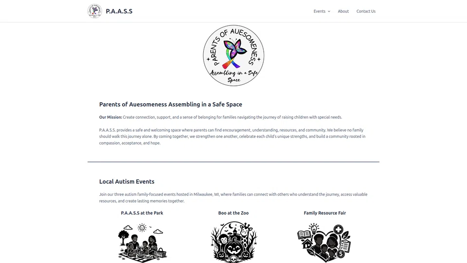 Homepage snapshot at launch