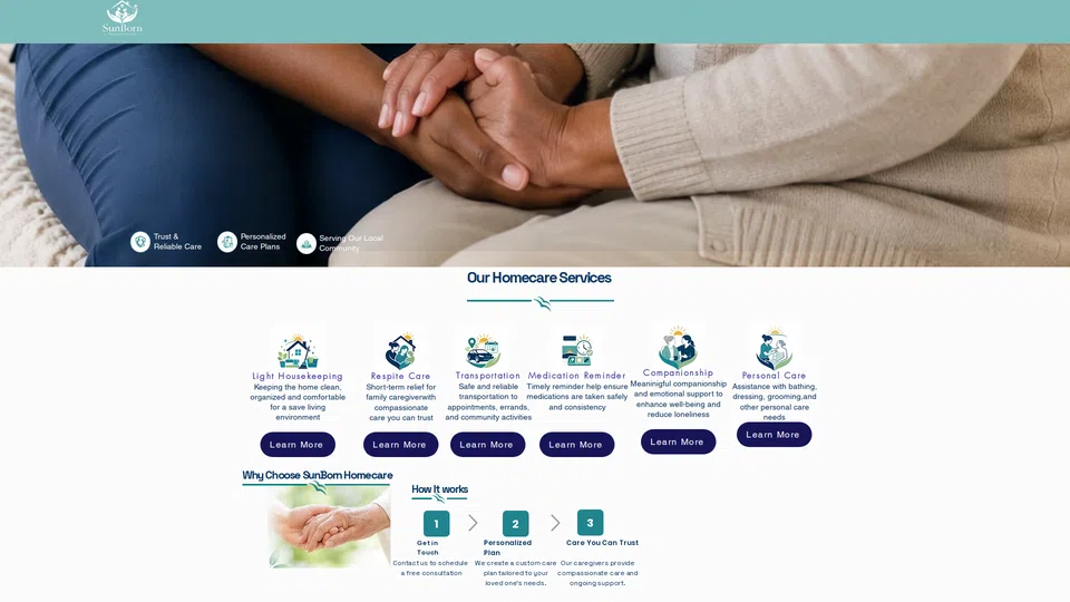 Homepage snapshot at launch