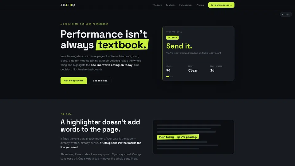 Homepage snapshot at launch