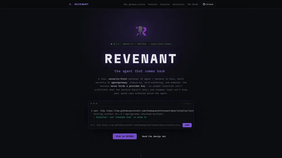 Homepage snapshot at launch