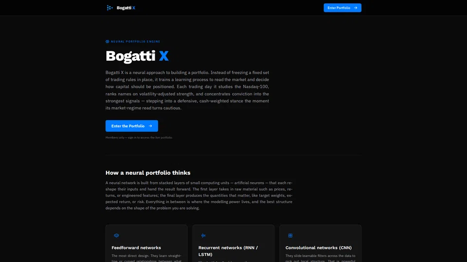Homepage snapshot at launch