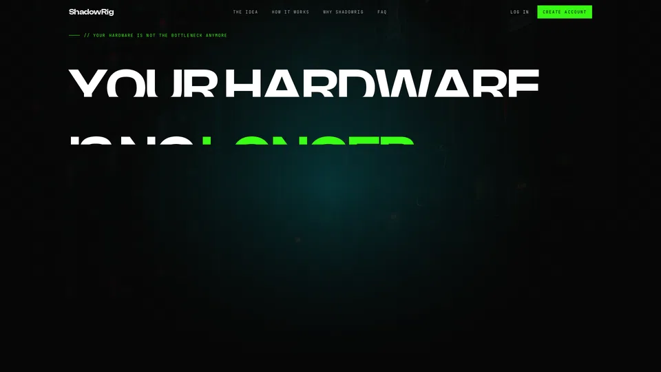 Homepage snapshot at launch
