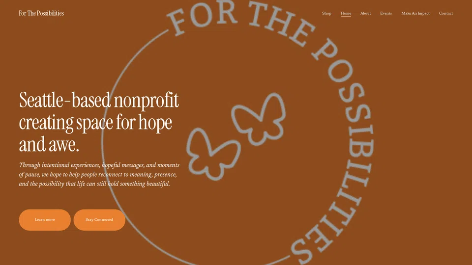 Homepage snapshot at launch