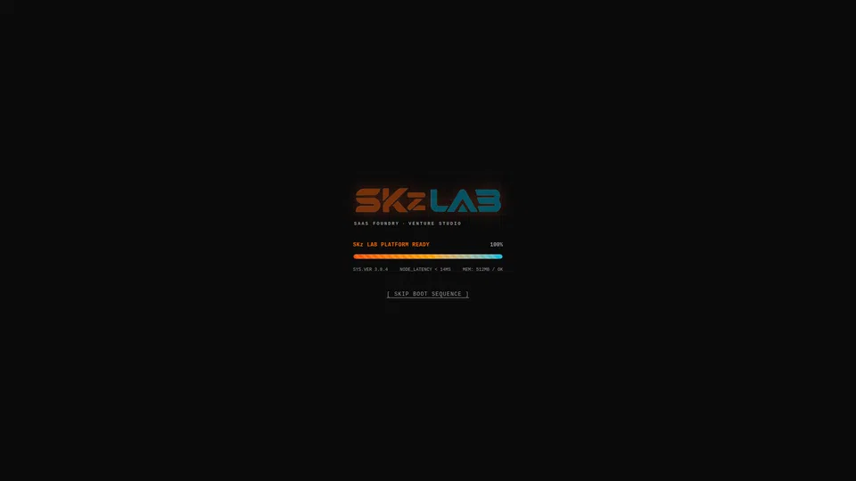 Homepage snapshot at launch