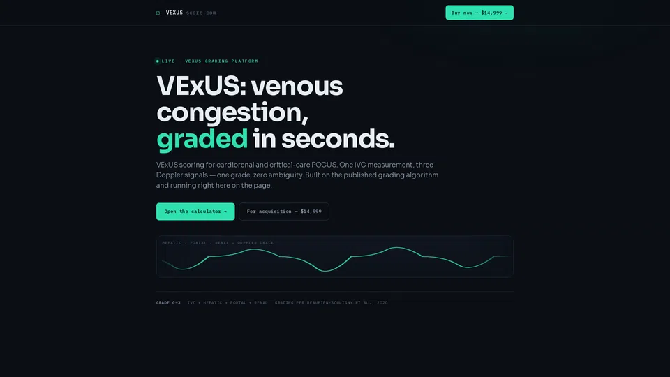 Homepage snapshot at launch