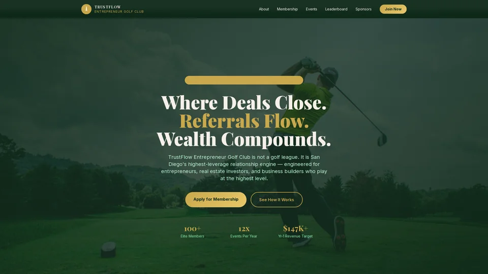 Homepage snapshot at launch