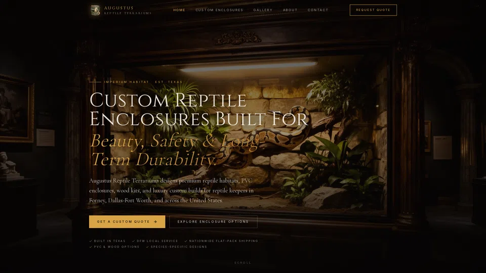 Homepage snapshot at launch