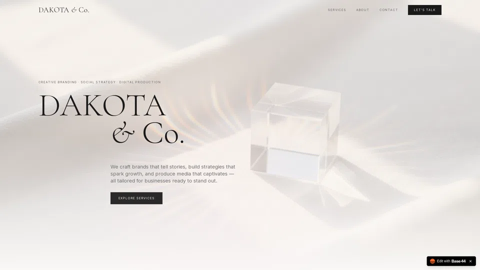 Homepage snapshot at launch