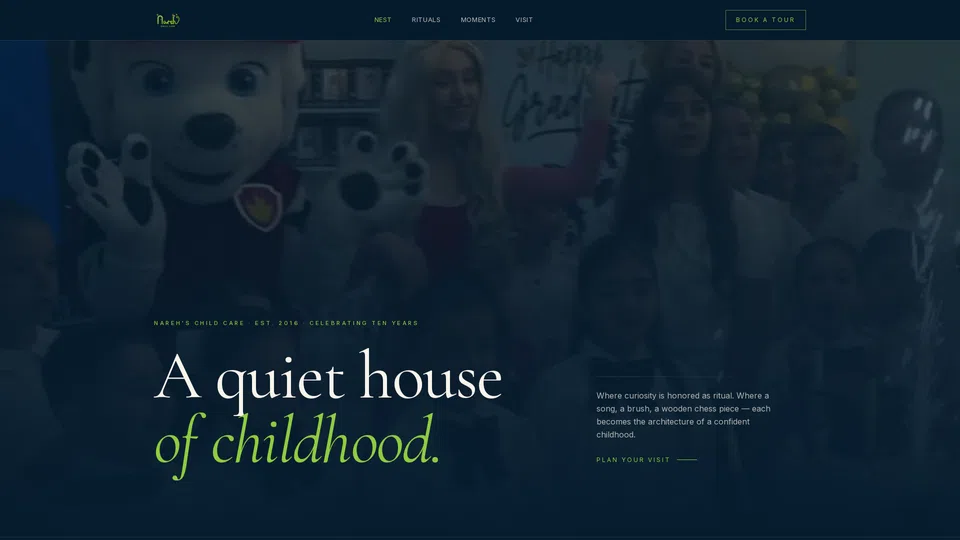 Homepage snapshot at launch
