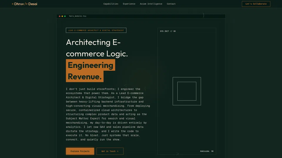 Homepage snapshot at launch