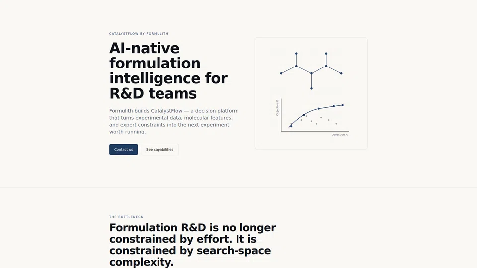 Homepage snapshot at launch