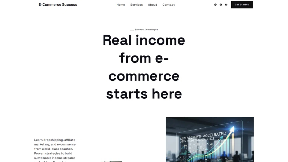 Homepage snapshot at launch