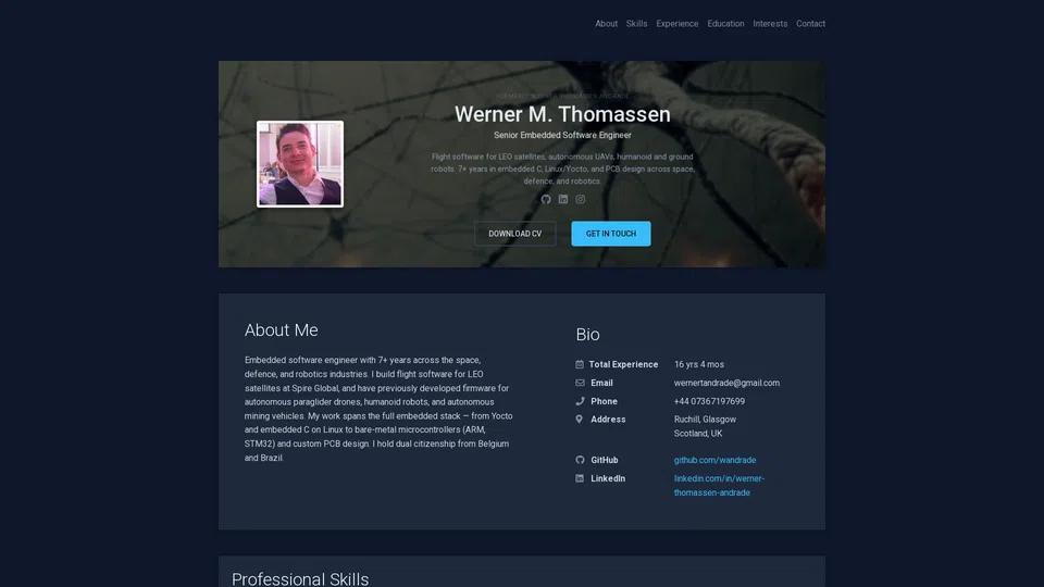 Homepage snapshot at launch
