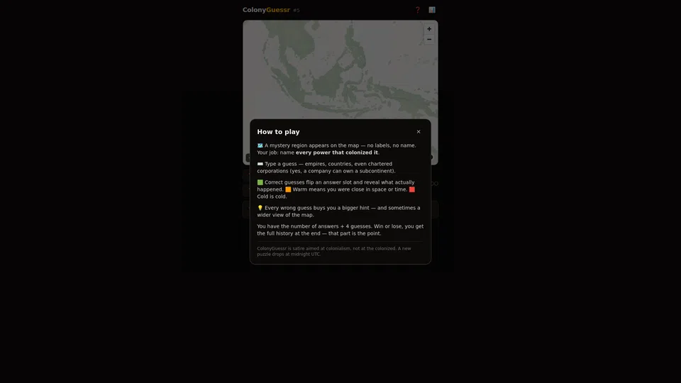 Homepage snapshot at launch