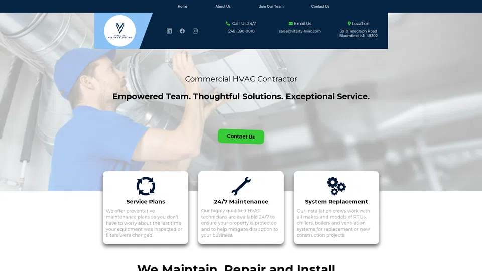 Homepage snapshot at launch