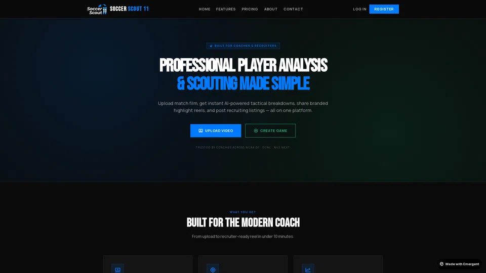 Homepage snapshot at launch