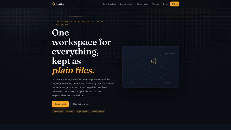 Homepage snapshot at launch