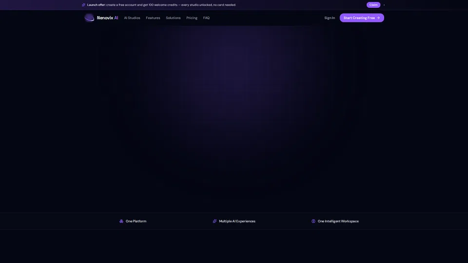 Homepage snapshot at launch