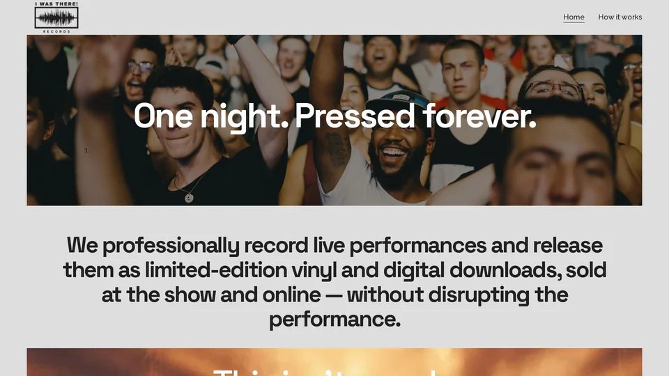 Homepage snapshot at launch