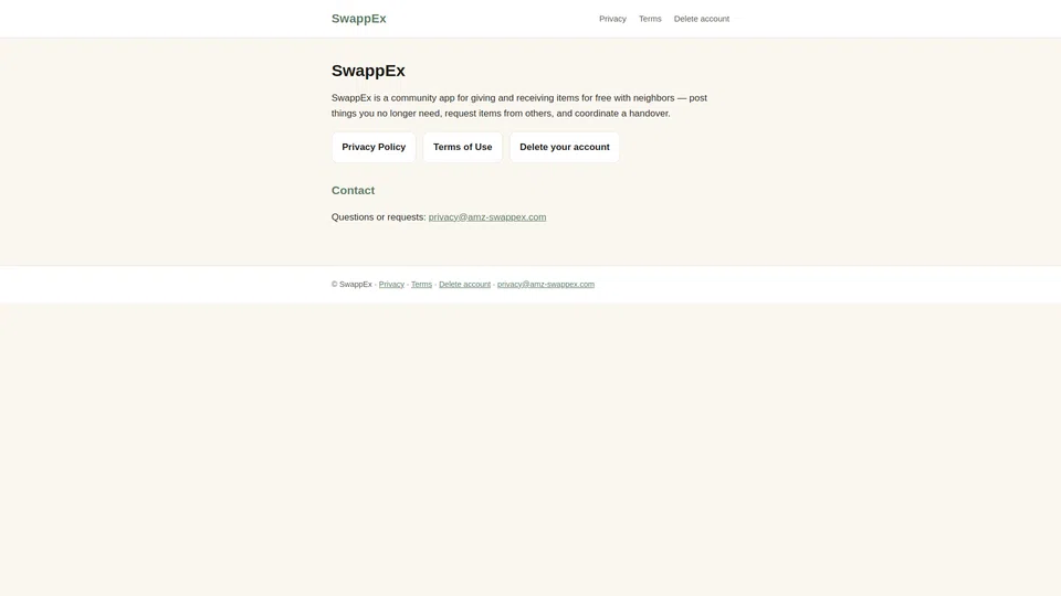Homepage snapshot at launch