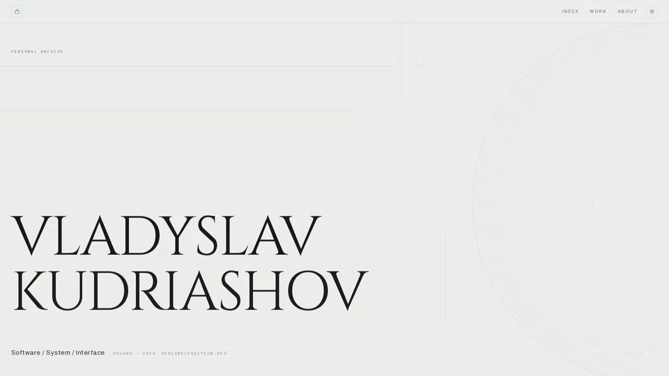 Homepage snapshot at launch